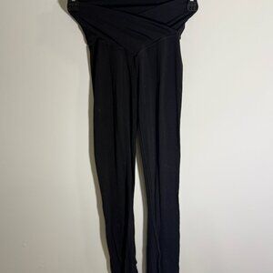 Aerie Black Crossover Flare Leggings